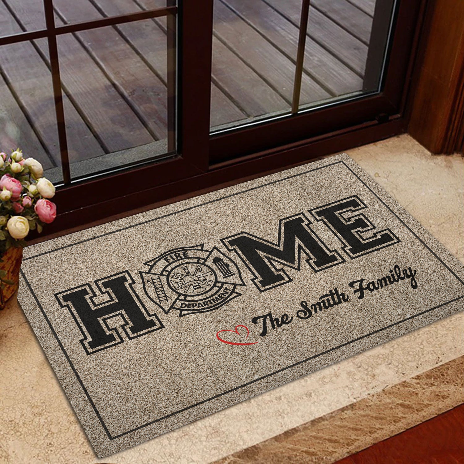 Ohaprints-Doormat-Outdoor-Indoor-Us-American-Firefighter-Home-Family-Custom-Personalized-Name-Rubber-Door-Mat-235-