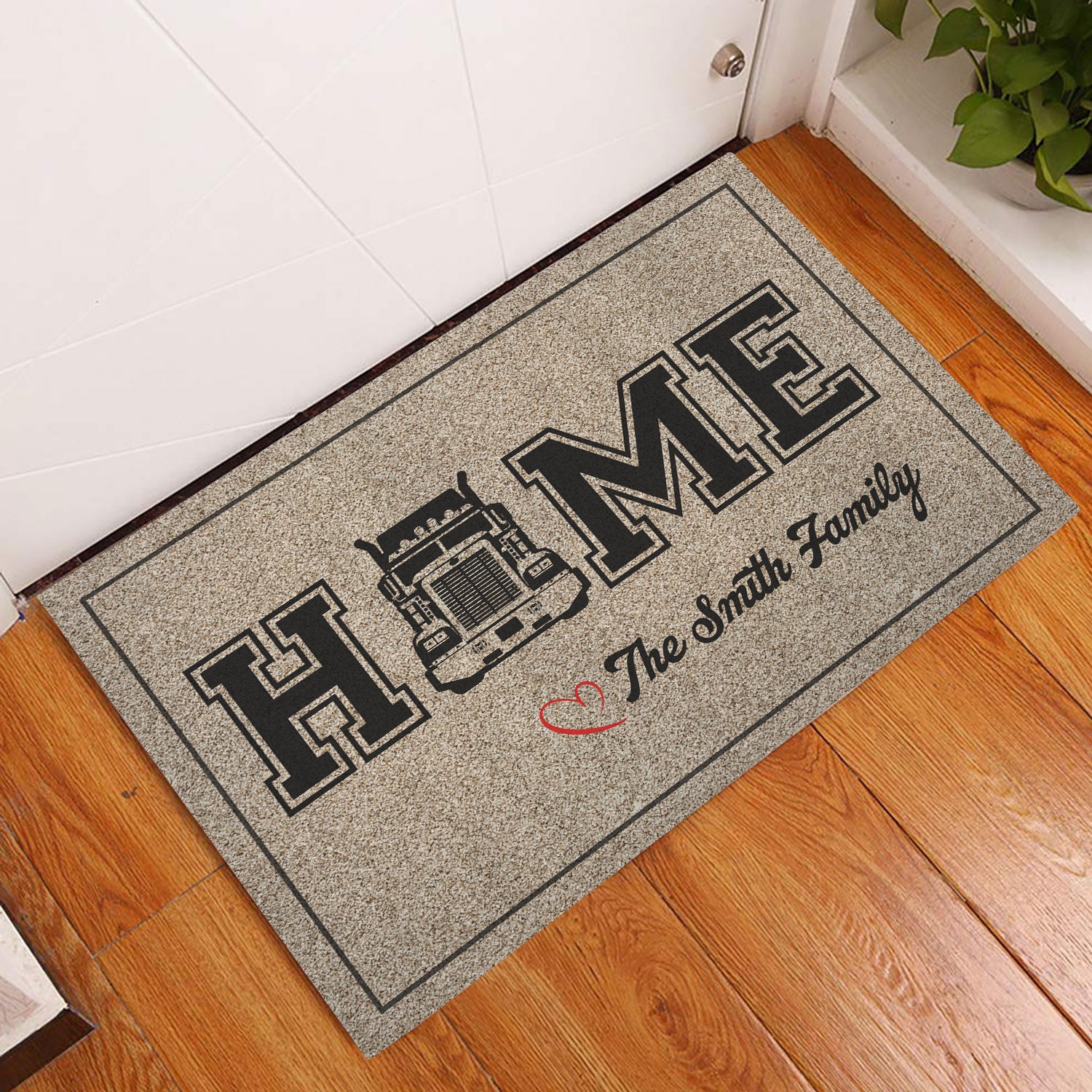 Ohaprints-Doormat-Outdoor-Indoor-Trucker-Home-Truck-Driver-Family-Custom-Personalized-Name-Rubber-Door-Mat-380-