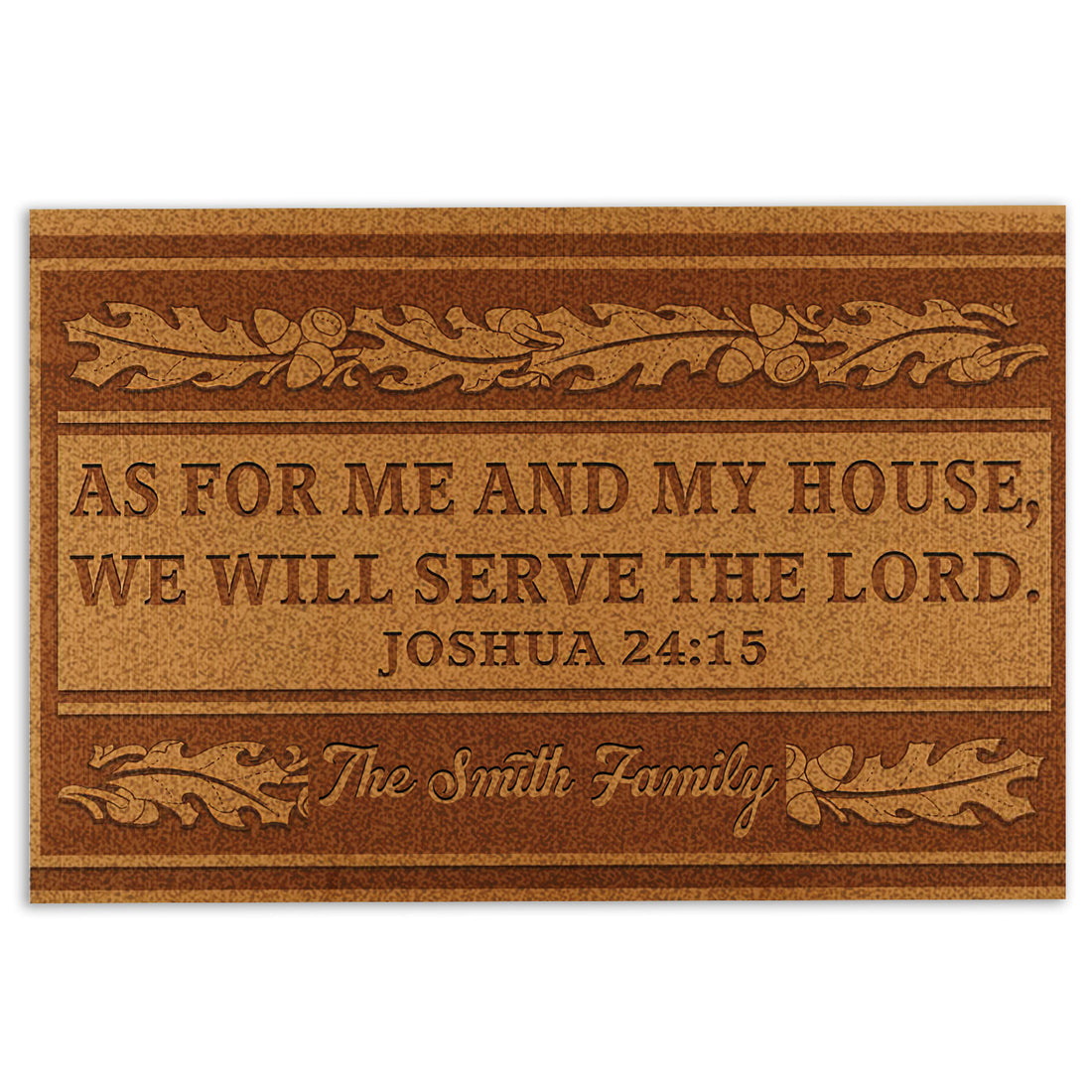 Ohaprints-Doormat-Outdoor-Indoor-As-For-Me-My-House-We'Ll-Serve-The-Lord-Custom-Personalized-Name-Rubber-Door-Mat-450-18'' x 30''