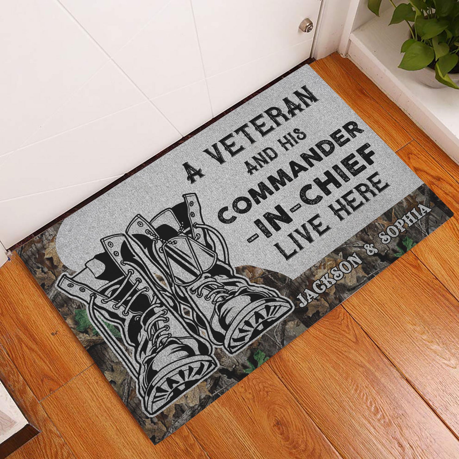 Ohaprints-Doormat-Outdoor-Indoor-A-Veteran--His-Commander-In-Chief-Live-Custom-Personalized-Name-Rubber-Door-Mat-220-