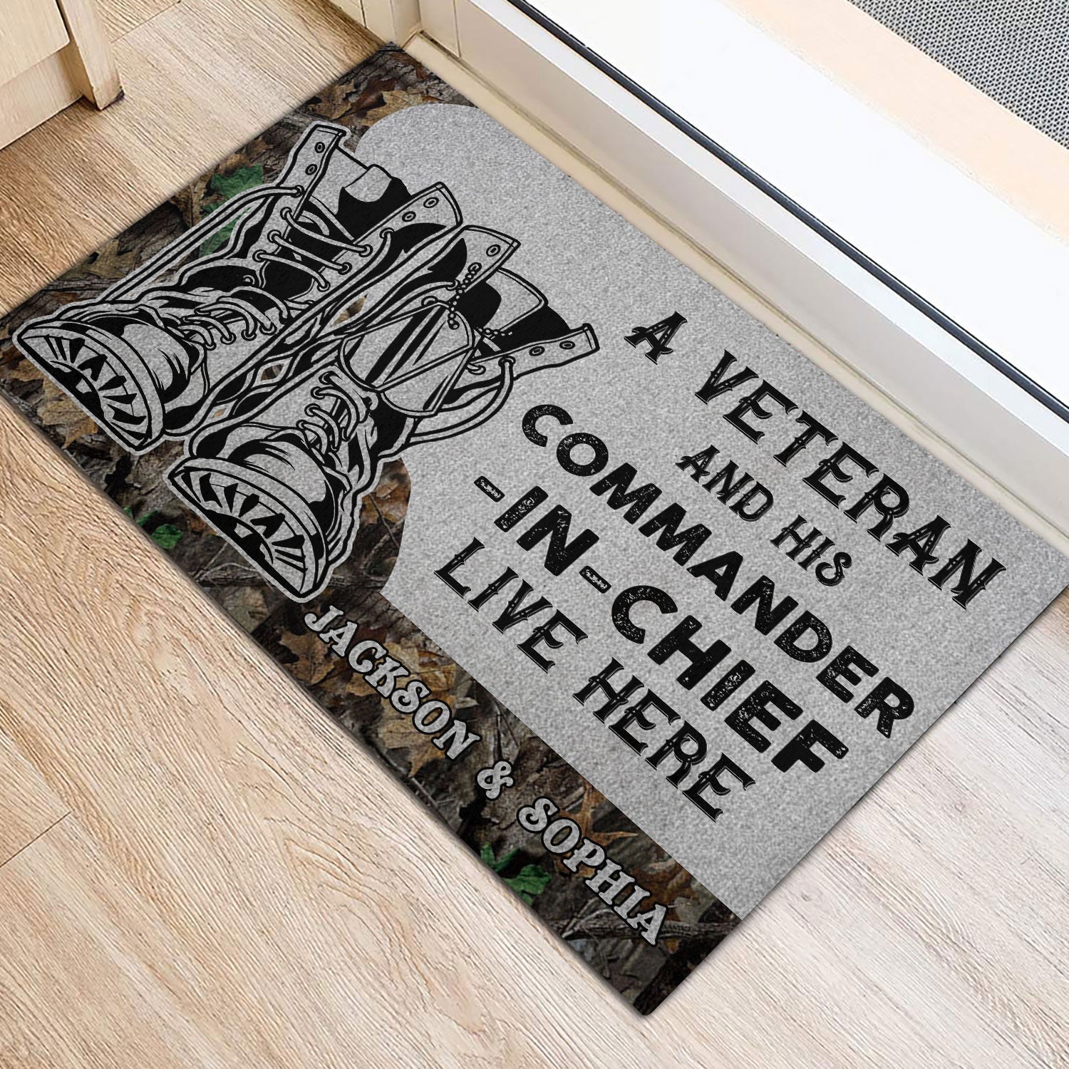 Ohaprints-Doormat-Outdoor-Indoor-A-Veteran--His-Commander-In-Chief-Live-Custom-Personalized-Name-Rubber-Door-Mat-220-