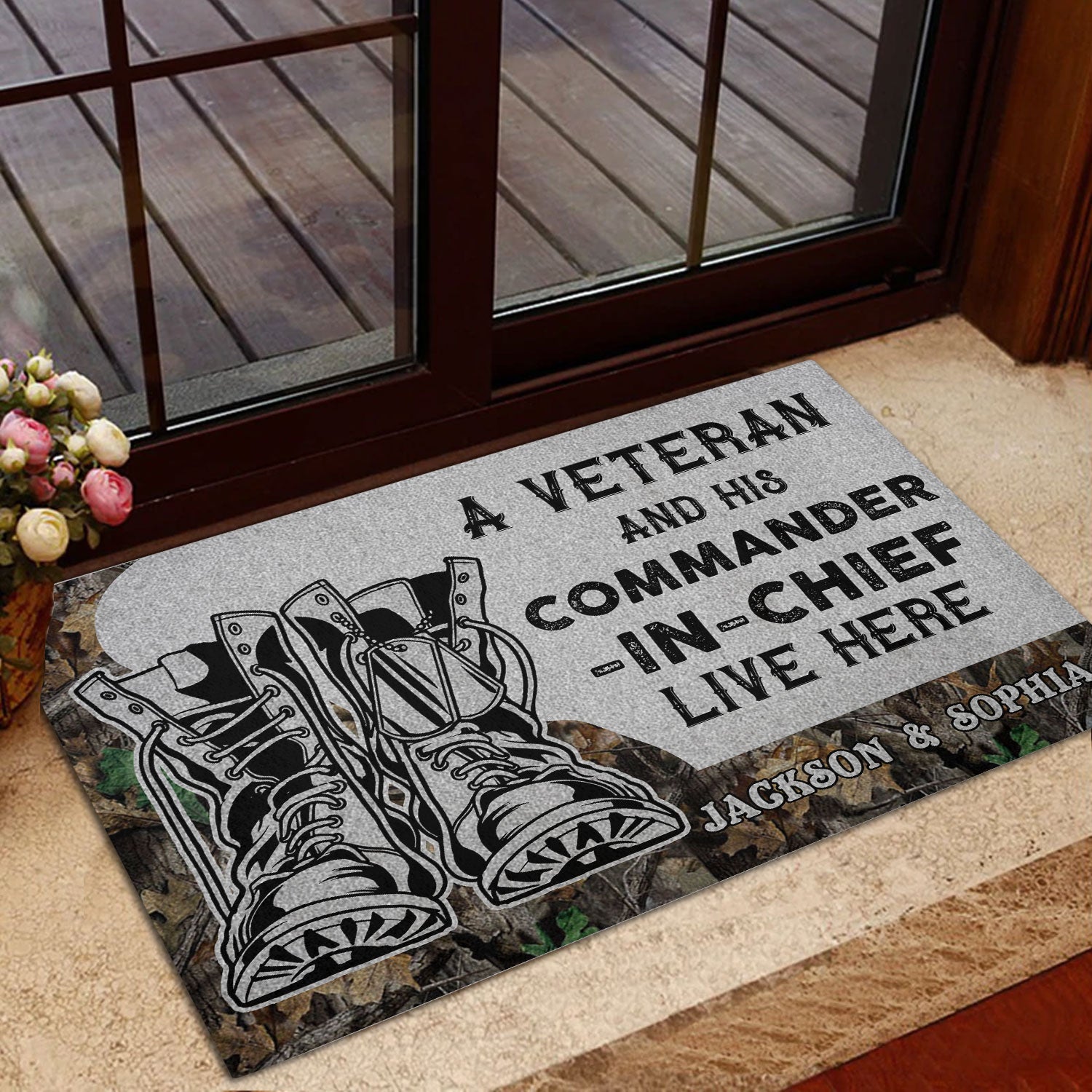 Ohaprints-Doormat-Outdoor-Indoor-A-Veteran--His-Commander-In-Chief-Live-Custom-Personalized-Name-Rubber-Door-Mat-220-