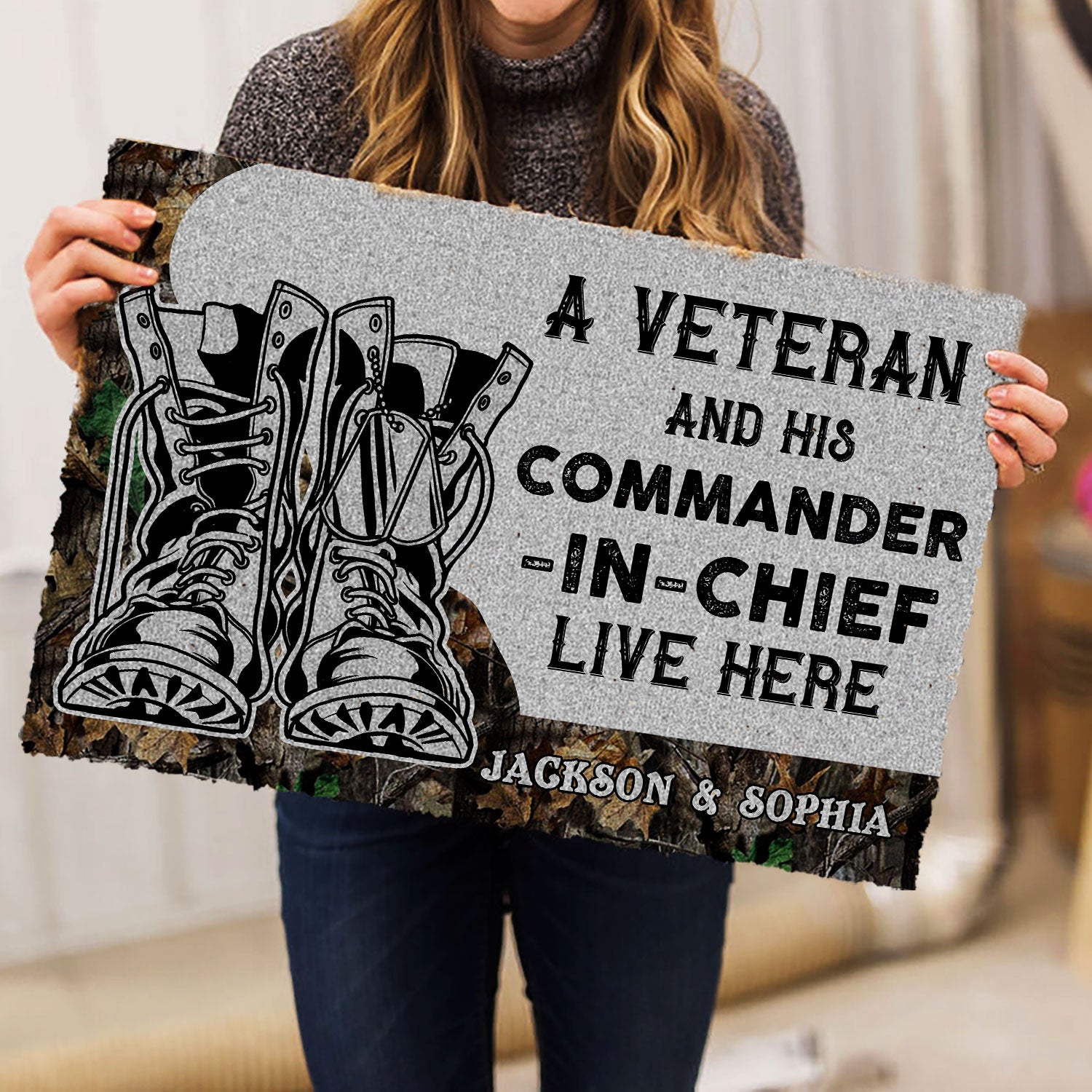 Ohaprints-Doormat-Outdoor-Indoor-A-Veteran--His-Commander-In-Chief-Live-Custom-Personalized-Name-Rubber-Door-Mat-220-