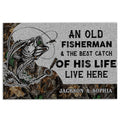 Ohaprints-Doormat-Outdoor-Indoor-An-Old-Fisherman--The-Best-Catch-Live-Custom-Personalized-Name-Rubber-Door-Mat-416-18'' x 30''