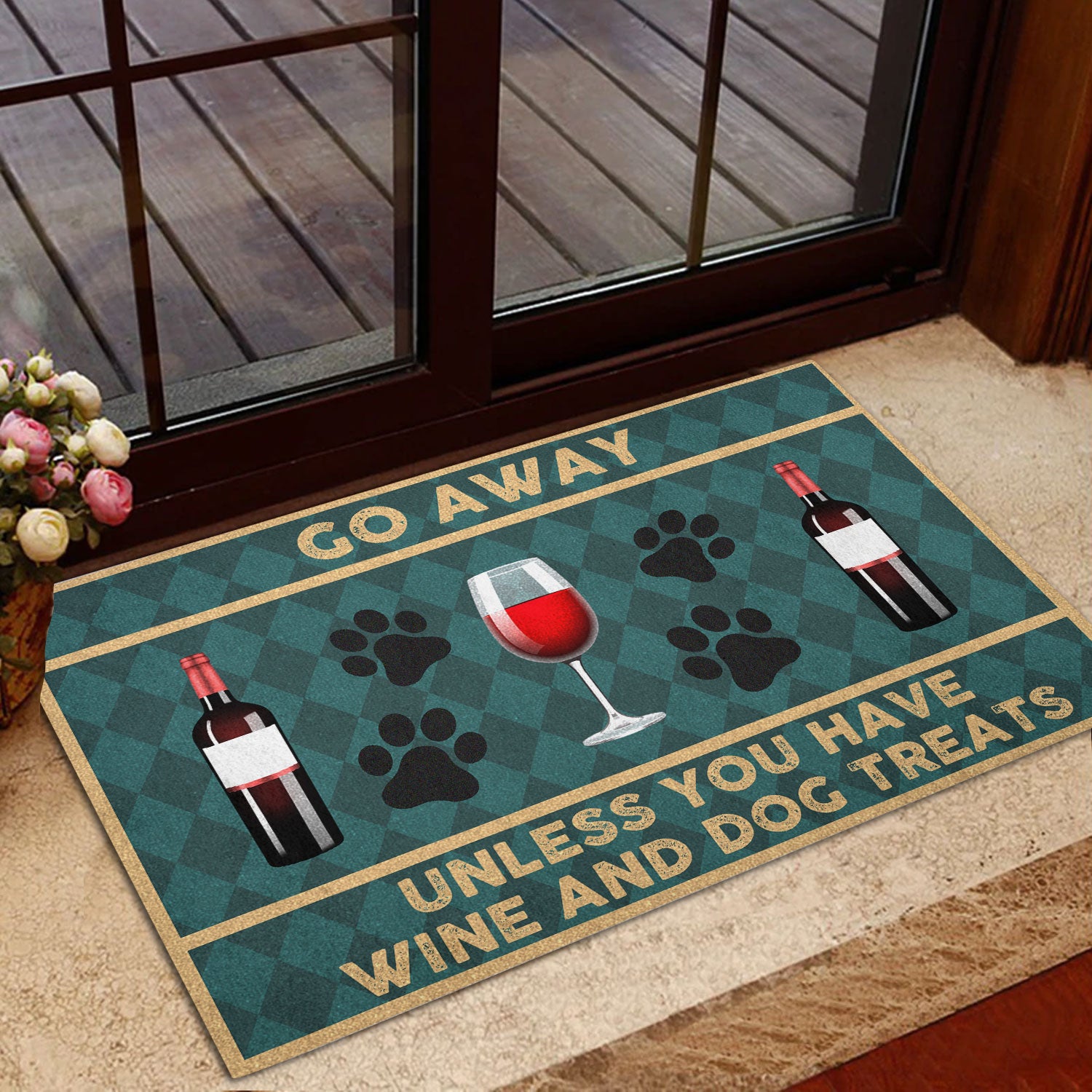 Ohaprints-Doormat-Outdoor-Indoor-Go-Away-Unless-You-Have-Wine-And-Dog-Treats-Funny-Rubber-Door-Mat-236-