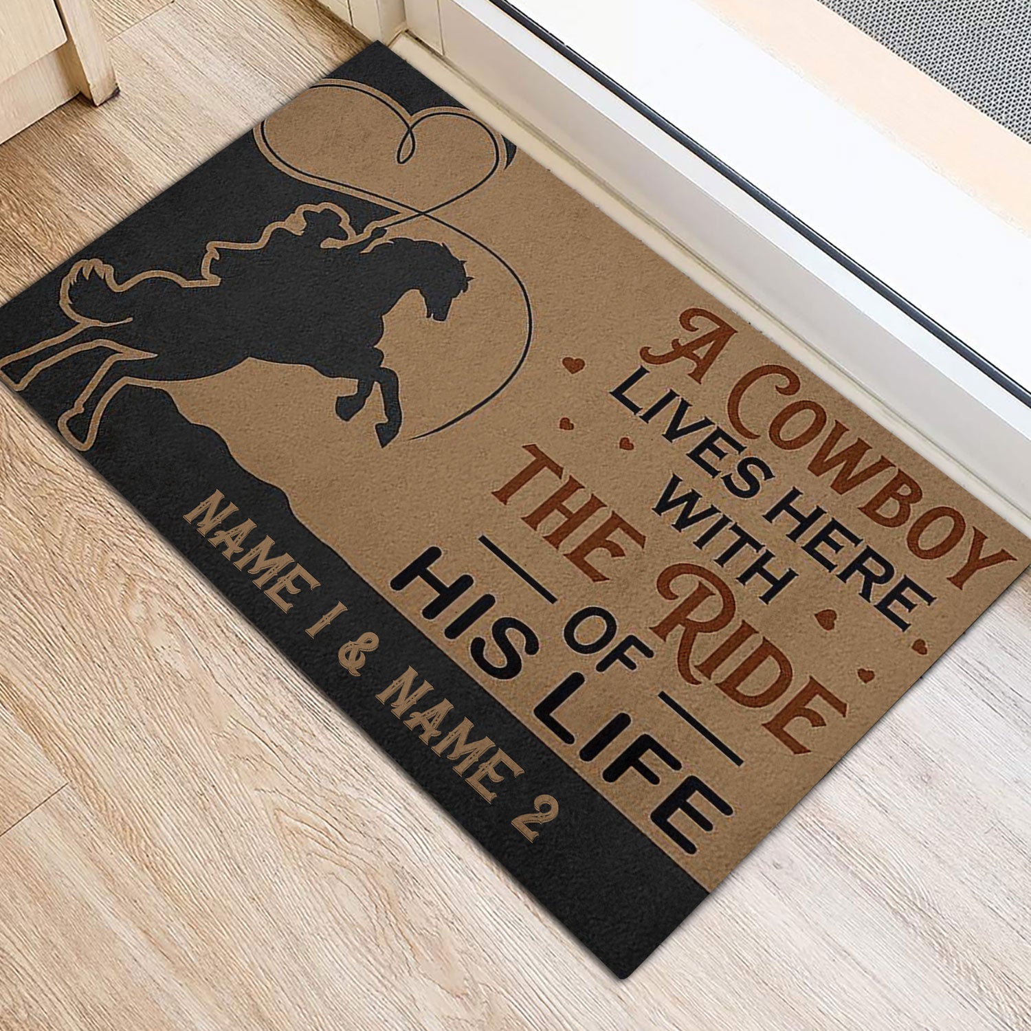 Ohaprints-Doormat-Outdoor-Indoor-A-Cowboy-Lives-Here-With-The-Ride-Of-His-Life-Custom-Personalized-Name-Rubber-Door-Mat-430-