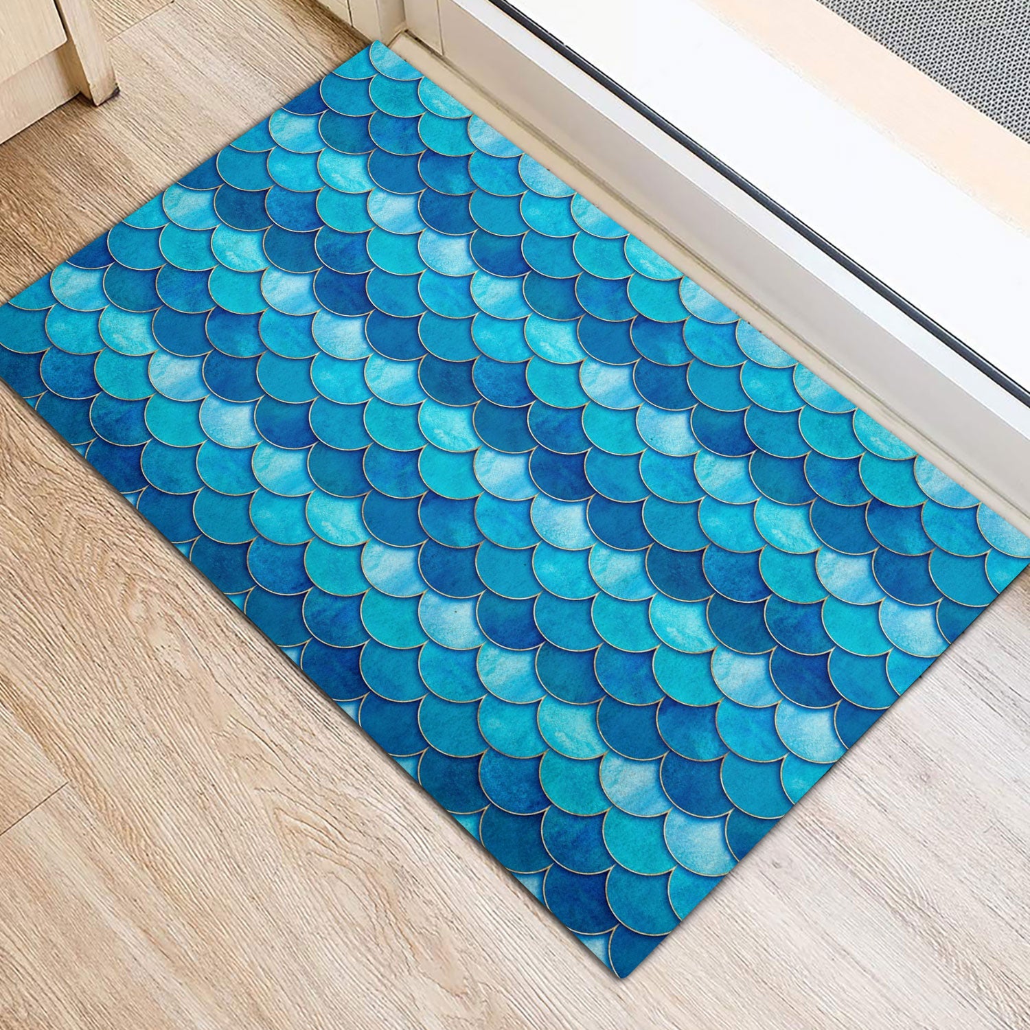 Ohaprints-Doormat-Outdoor-Indoor-Blue-Mermaid-Scale-Sea-Beach-Ocean-Gift-For-Mermaid-Lover-Rubber-Door-Mat-393-