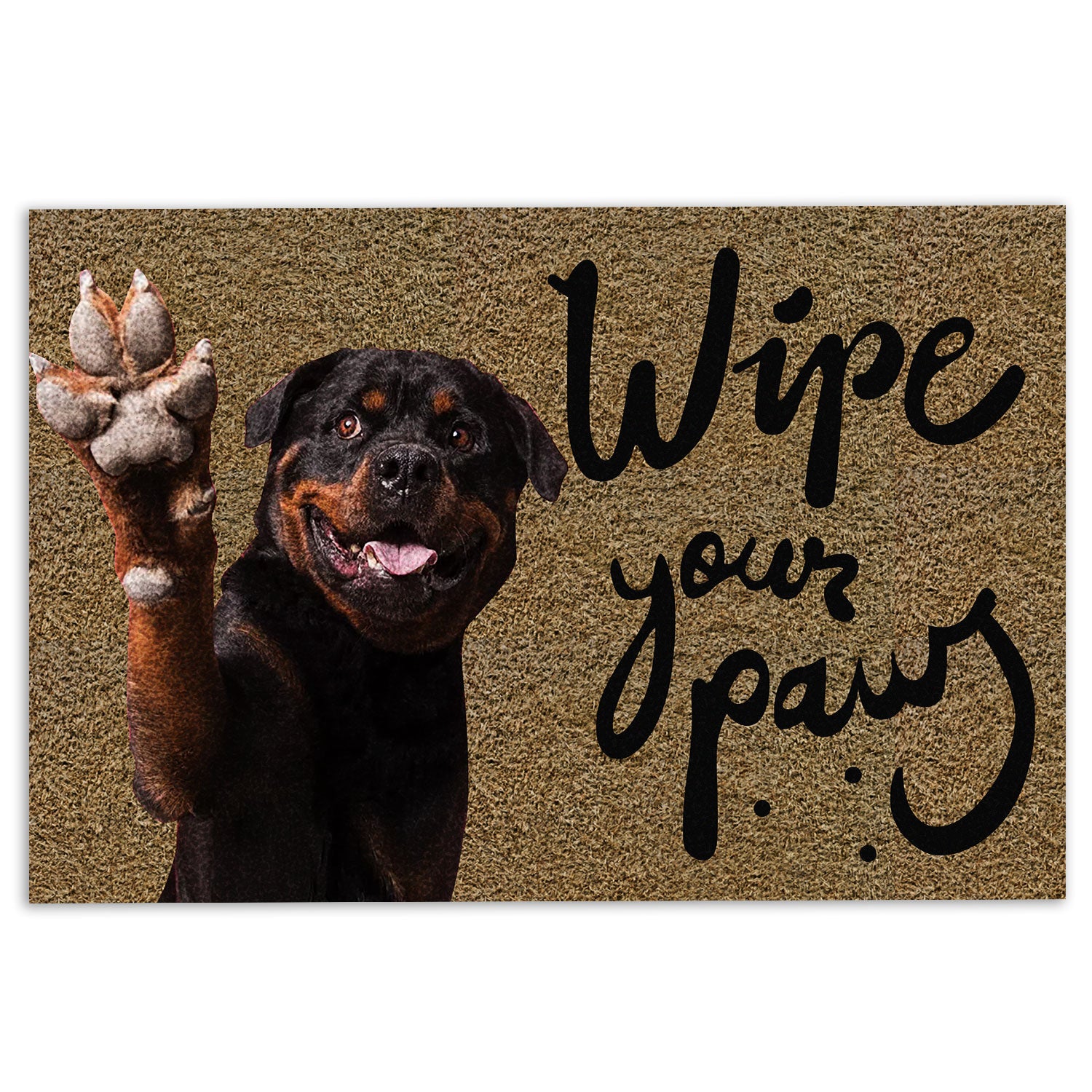 Ohaprints-Doormat-Outdoor-Indoor-Wipe-Your-Paws-Funny-Rottweiler-Dog-Puppy-Gift-For-Dog-Lover-Rubber-Door-Mat-314-18'' x 30''