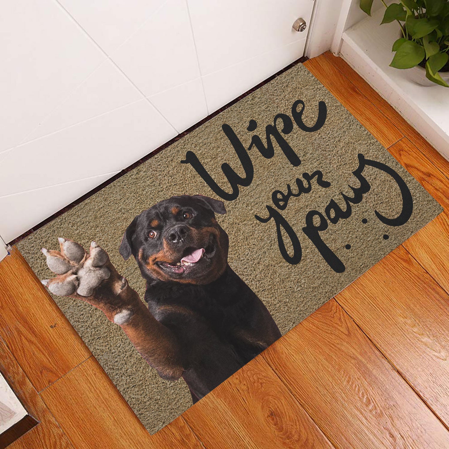 Ohaprints-Doormat-Outdoor-Indoor-Wipe-Your-Paws-Funny-Rottweiler-Dog-Puppy-Gift-For-Dog-Lover-Rubber-Door-Mat-314-