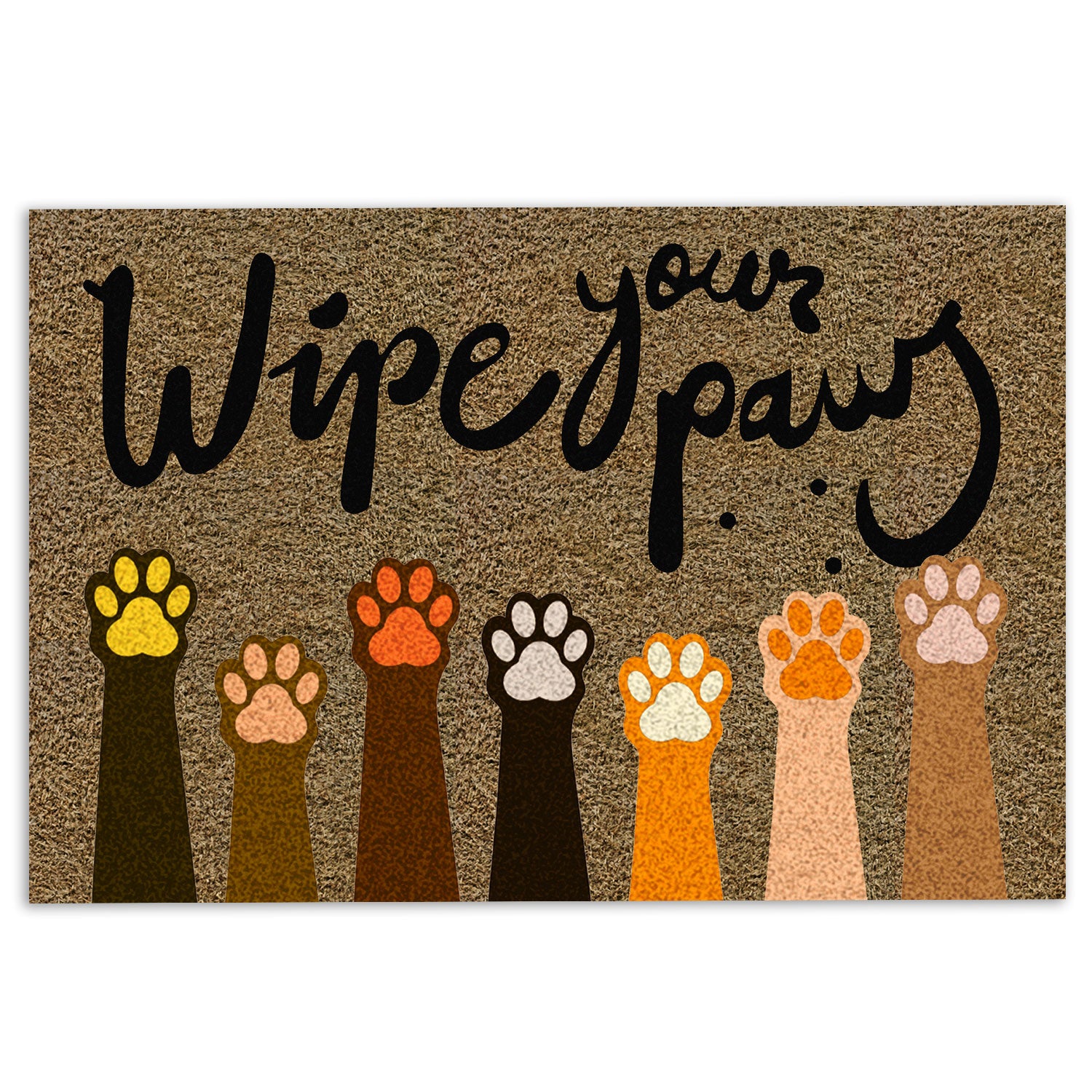 Ohaprints-Doormat-Outdoor-Indoor-Wipe-Your-Paws-Funny-Dog-Puppy-Paw-Gift-For-Dog-Lover-Pet-Lover-Rubber-Door-Mat-259-18'' x 30''