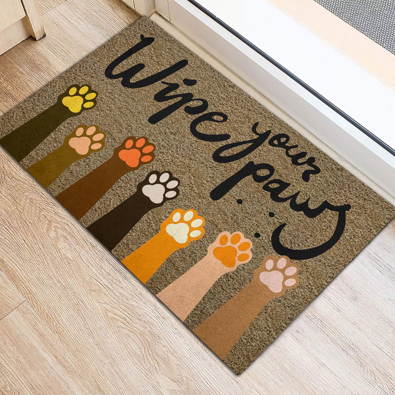 Ohaprints-Doormat-Outdoor-Indoor-Wipe-Your-Paws-Funny-Dog-Puppy-Paw-Gift-For-Dog-Lover-Pet-Lover-Rubber-Door-Mat-259-