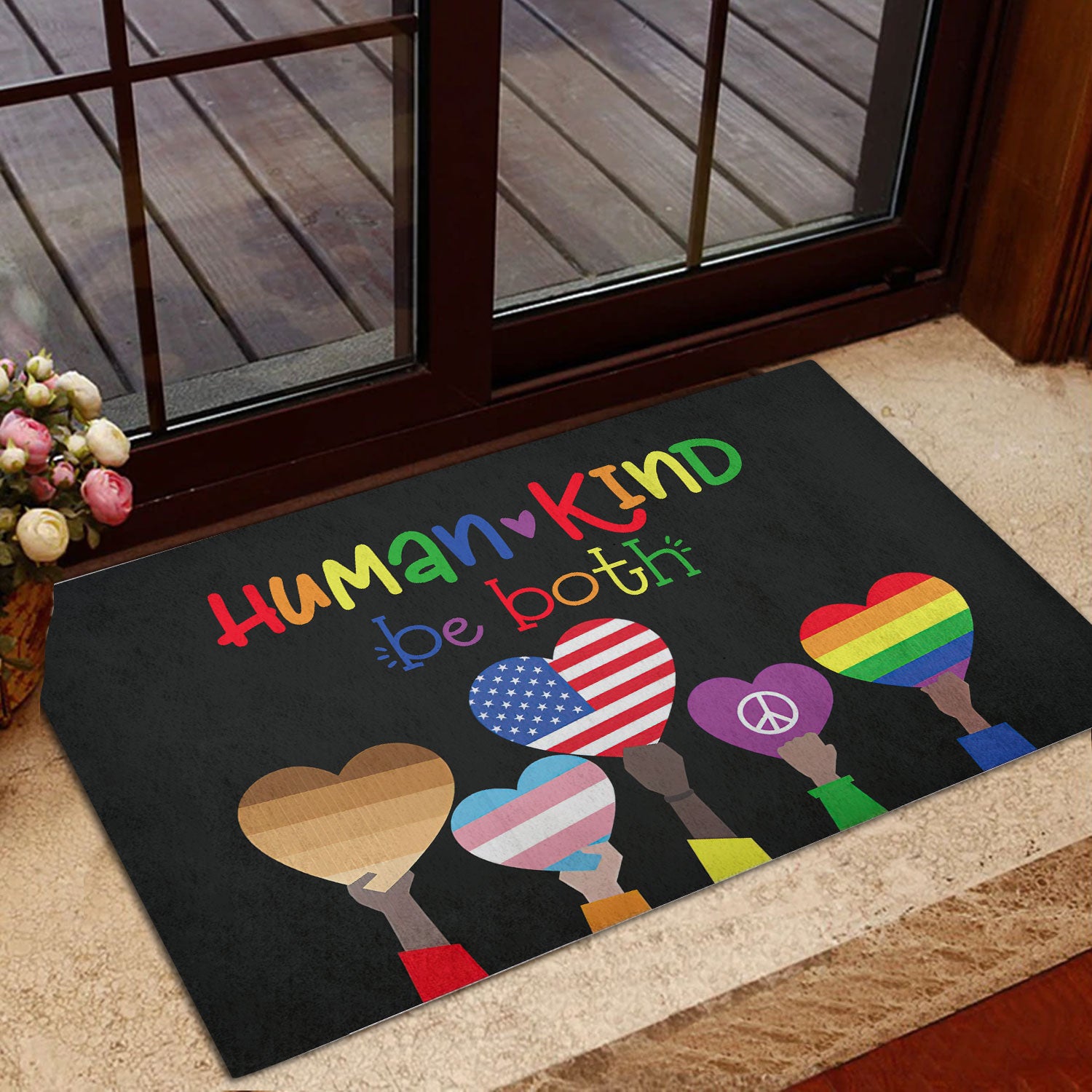 Ohaprints-Doormat-Outdoor-Indoor-Humankind-Be-Both-Lgbt-Lgbtq-Pride-Love-Is-Love-Peace-Equality-Rubber-Door-Mat-231-