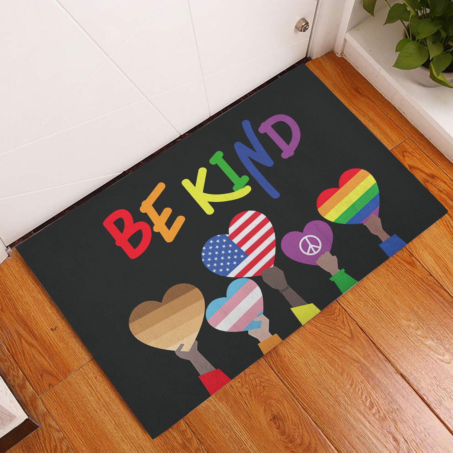 Ohaprints-Doormat-Outdoor-Indoor-Be-Kind-Lgbt-Lgbtq-Pride-Love-Is-Love-Humankind-Be-Both-Equality-Rubber-Door-Mat-361-