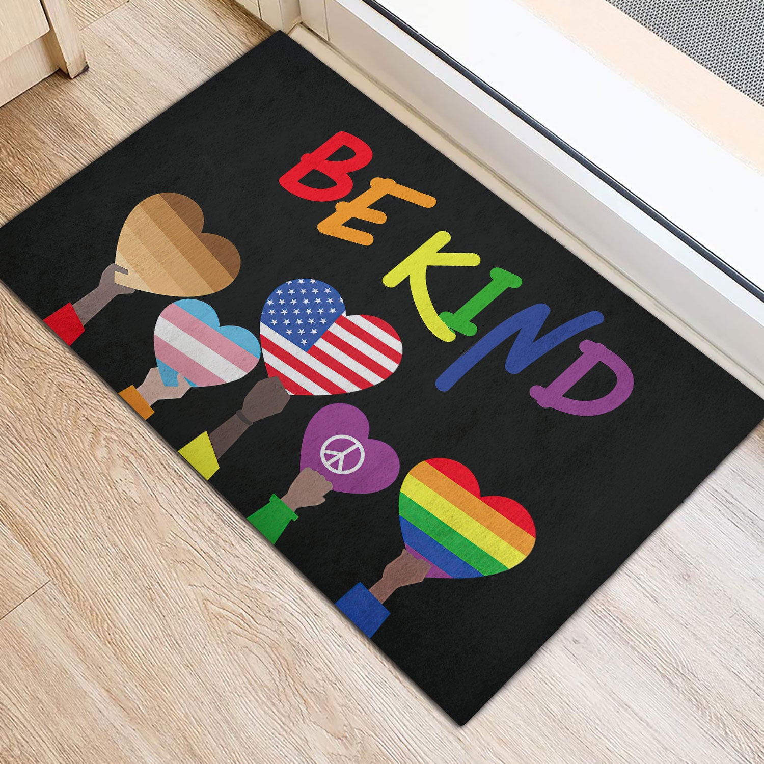 Ohaprints-Doormat-Outdoor-Indoor-Be-Kind-Lgbt-Lgbtq-Pride-Love-Is-Love-Humankind-Be-Both-Equality-Rubber-Door-Mat-361-