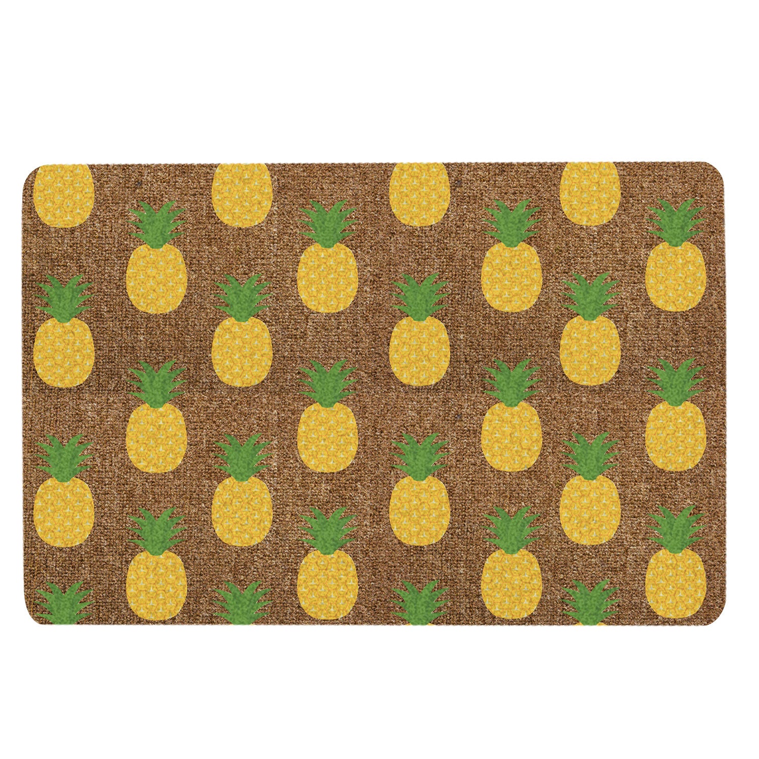 Ohaprints-Doormat-Outdoor-Indoor-Funky-Pineapple-Pattern-Light-Brown-Rubber-Door-Mat-153-18'' x 30''