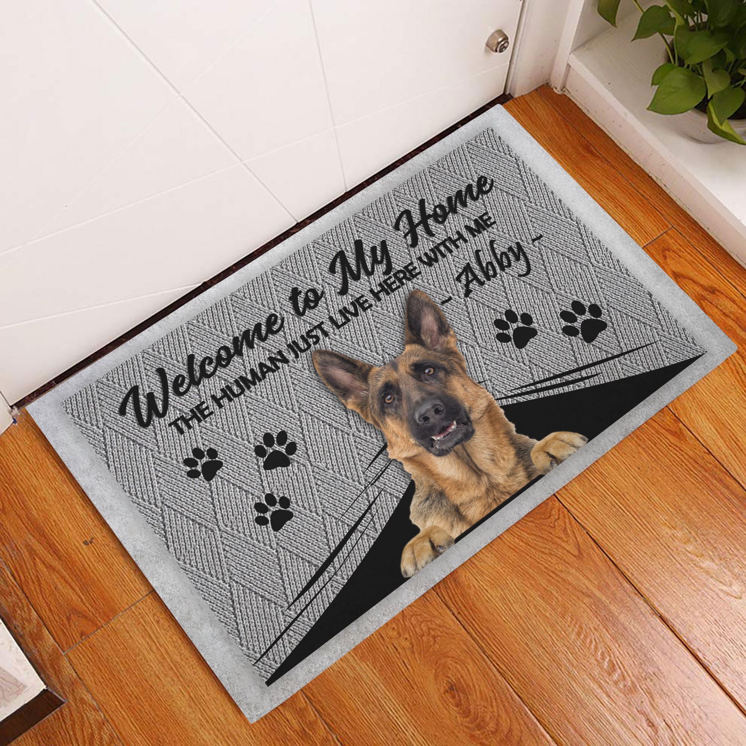 Ohaprints Doormat Outdoor Indoor German Shepherd Dog Welcome To My