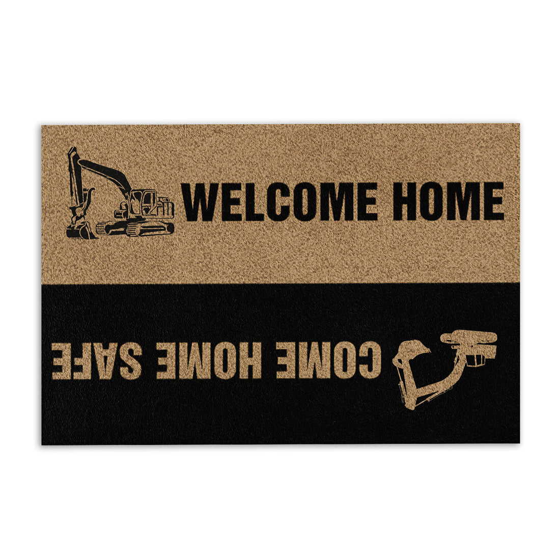 Ohaprints-Doormat-Outdoor-Indoor-Excavator-Operator-Welcome-Home-Come-Home-Safe-Rubber-Door-Mat-455-18'' x 30''