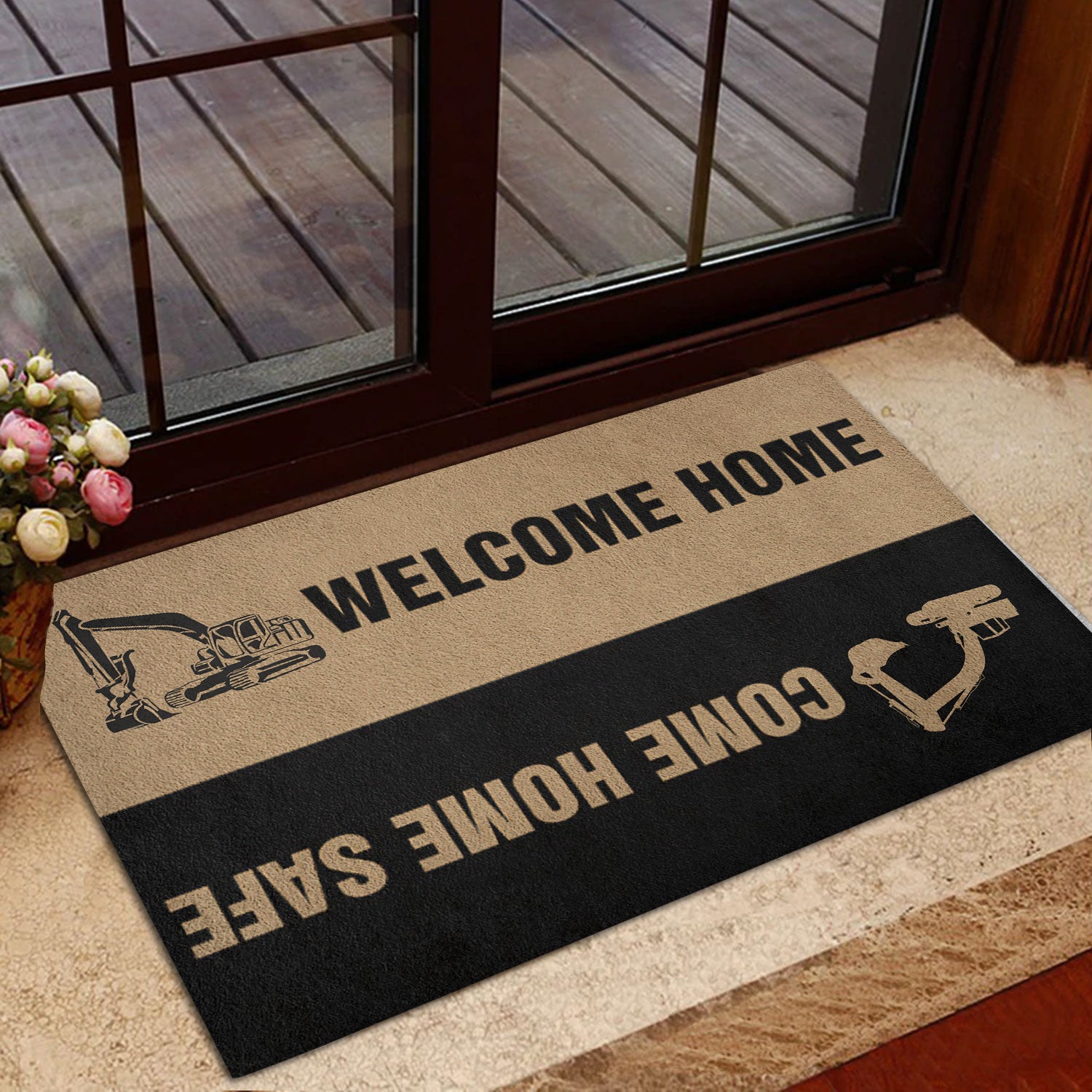 Ohaprints-Doormat-Outdoor-Indoor-Excavator-Operator-Welcome-Home-Come-Home-Safe-Rubber-Door-Mat-455-