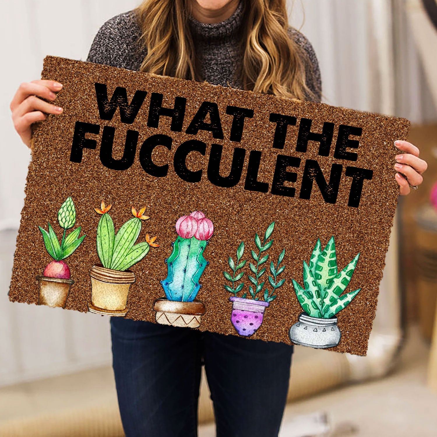 Ohaprints-Doormat-Outdoor-Indoor-Funny-Cactus-Succulents-Plants-Garden-What-The-Fucculent-Rubber-Door-Mat-239-