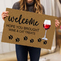 Ohaprints-Doormat-Outdoor-Indoor-Welcome-Hope-You-Brought-Wine-And-Cat-Treats-Gift-For-Cat-Lover-Rubber-Door-Mat-240-