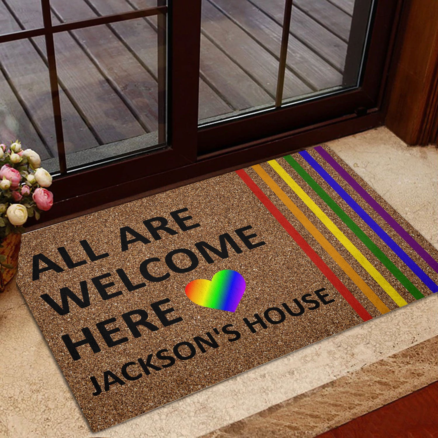 Ohaprints-Doormat-Outdoor-Indoor-Lgbt-Lgbtq-All-Are-Welcome-Here-Pride-Custom-Personalized-Name-Rubber-Door-Mat-272-