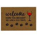 Ohaprints-Doormat-Outdoor-Indoor-Welcome-Hope-You-Brought-Wine--Dog-Treats-Gift-For-Dog-Lover-Rubber-Door-Mat-242-18'' x 30''