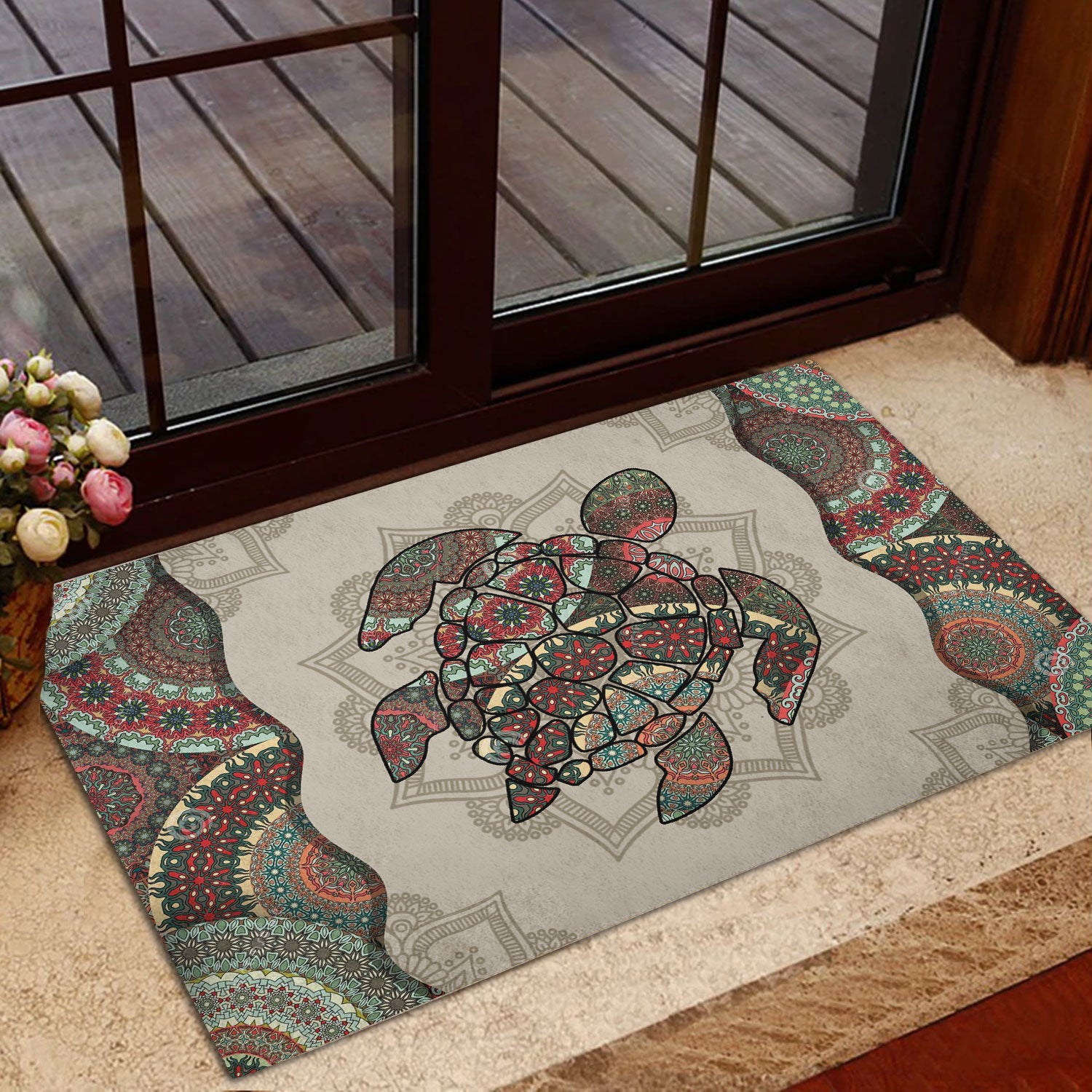 Ohaprints-Doormat-Outdoor-Indoor-Turtle-Mandala-Floral-Pattern-Gift-For-Beach-House-Turtle-Lover-Rubber-Door-Mat-310-