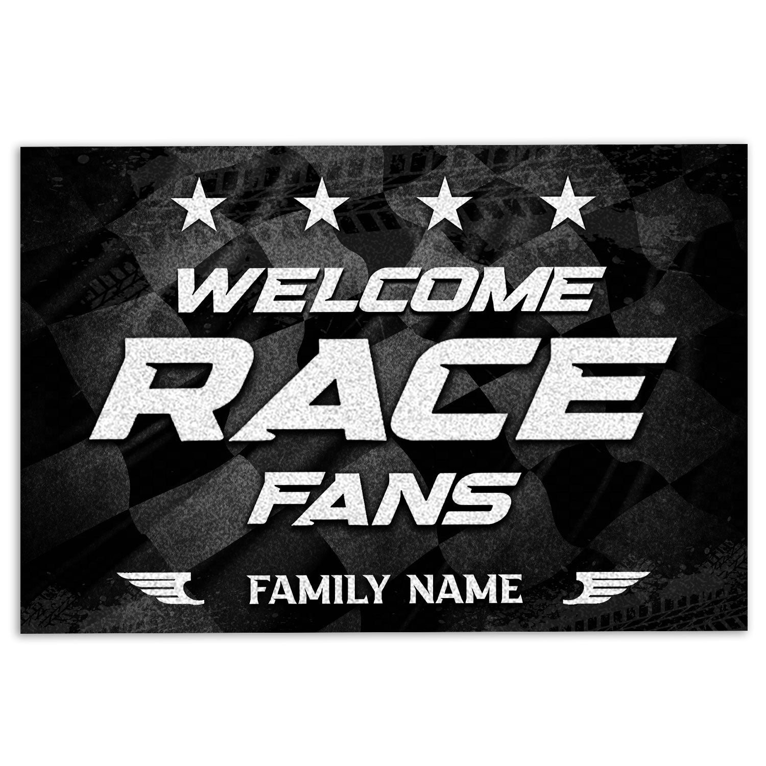 Ohaprints-Doormat-Outdoor-Indoor-Welcome-Race-Fans-Gift-For-Racing-Lover-Custom-Personalized-Name-Rubber-Door-Mat-402-18'' x 30''