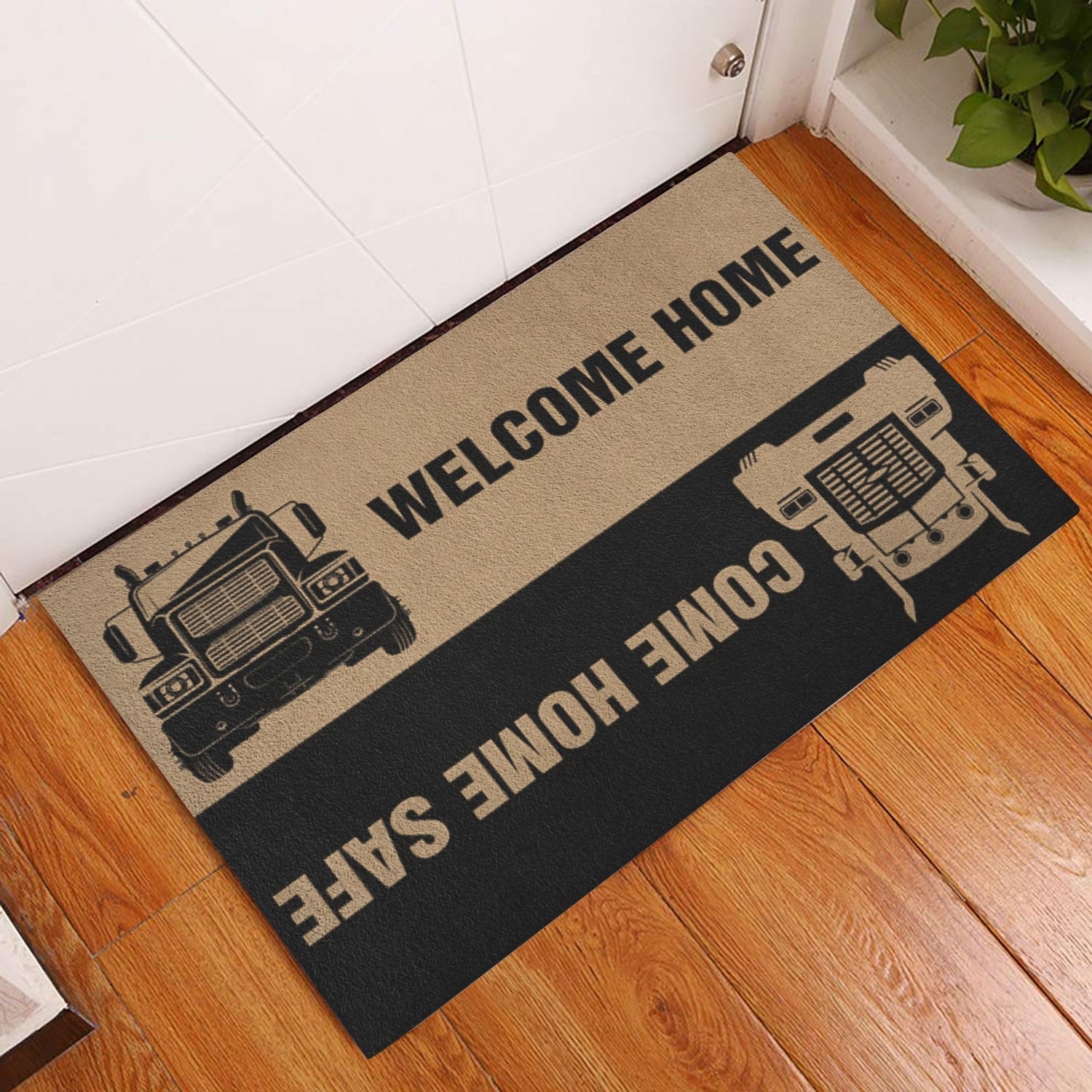 Ohaprints-Doormat-Outdoor-Indoor-Truck-Welcome-Home-Come-Home-Safe-Gift-For-Trucker-Truck-Driver-Rubber-Door-Mat-340-