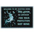 Ohaprints-Doormat-Outdoor-Indoor-Welcome-My-Hunting-Home-This-Door-Is-Locked-For-Your-Protection-Rubber-Door-Mat-407-18'' x 30''