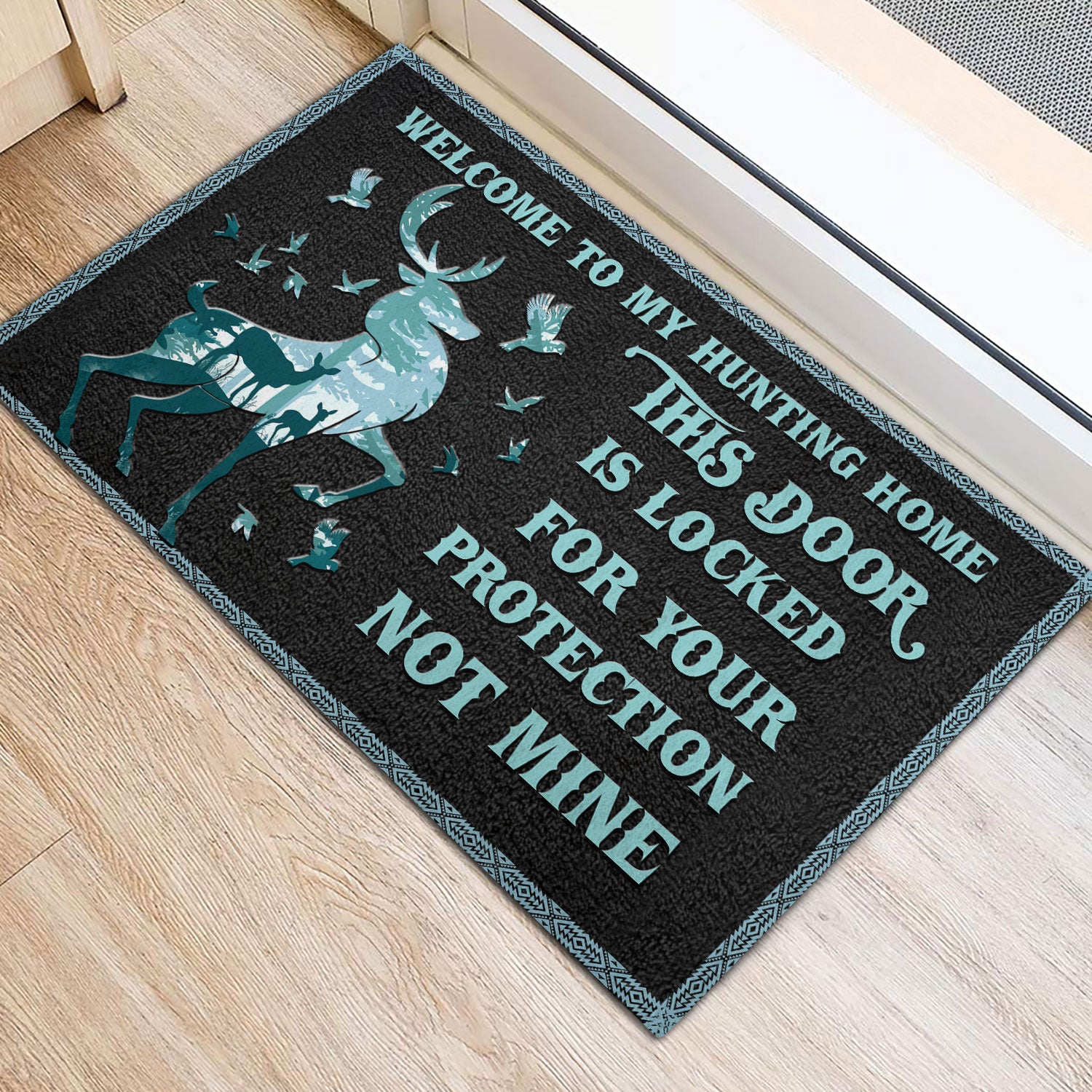 Ohaprints-Doormat-Outdoor-Indoor-Welcome-My-Hunting-Home-This-Door-Is-Locked-For-Your-Protection-Rubber-Door-Mat-407-