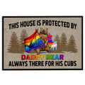 Ohaprints-Doormat-Outdoor-Indoor-This-House-Is-Protected-By-Daddy-Bear-Lgbt-Lgbtq-Pride-Rubber-Door-Mat-344-18'' x 30''