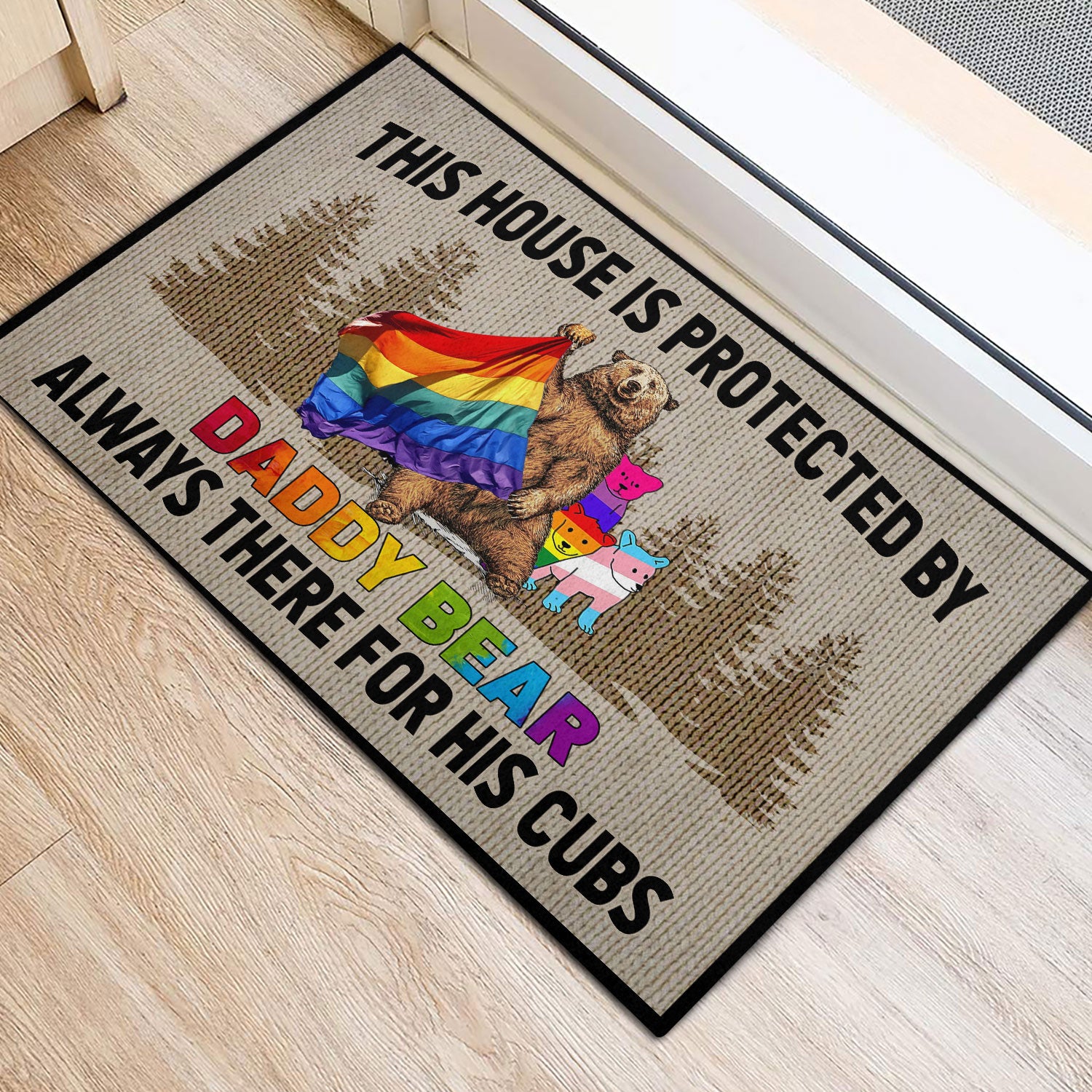 Ohaprints-Doormat-Outdoor-Indoor-This-House-Is-Protected-By-Daddy-Bear-Lgbt-Lgbtq-Pride-Rubber-Door-Mat-344-