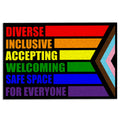 Ohaprints-Doormat-Outdoor-Indoor-Lgbt-Pride-Lgbtq-Accepting-Welcoming-Safe-Space-For-Everyone-Rubber-Door-Mat-217-18'' x 30''