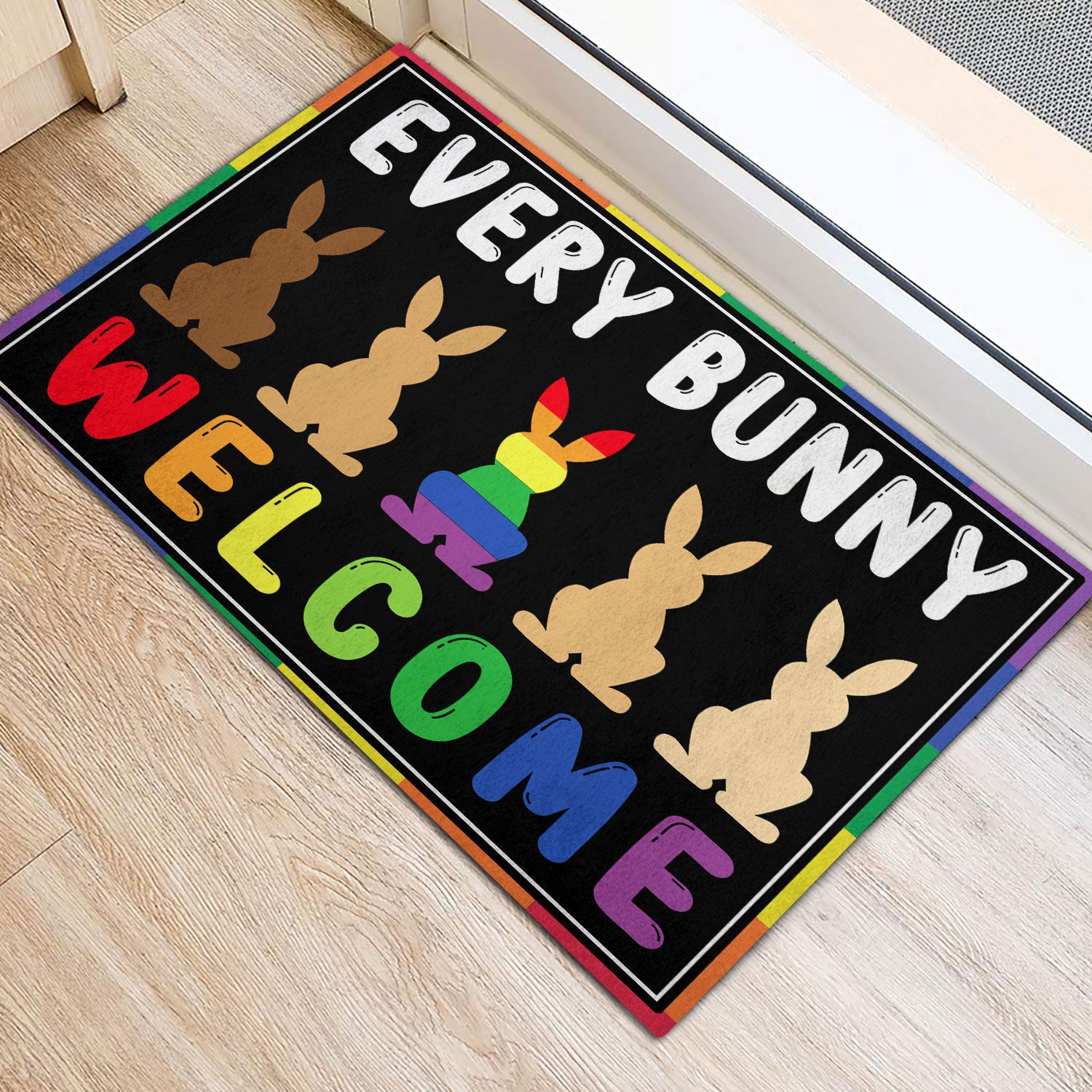 Ohaprints-Doormat-Outdoor-Indoor-Lgbt-Pride-Love-Is-Love-Lgbtq-Everyone-Bunny-Welcome-Equality-Rubber-Door-Mat-382-