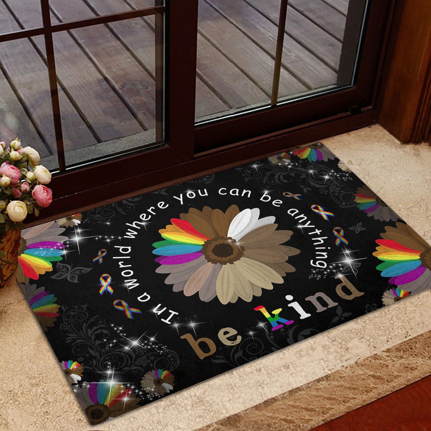 Ohaprints-Doormat-Outdoor-Indoor-Lgbt-Pride-Lgbtq-In-A-World-Where-You-Can-Be-Anything-Be-Kind-Rubber-Door-Mat-290-