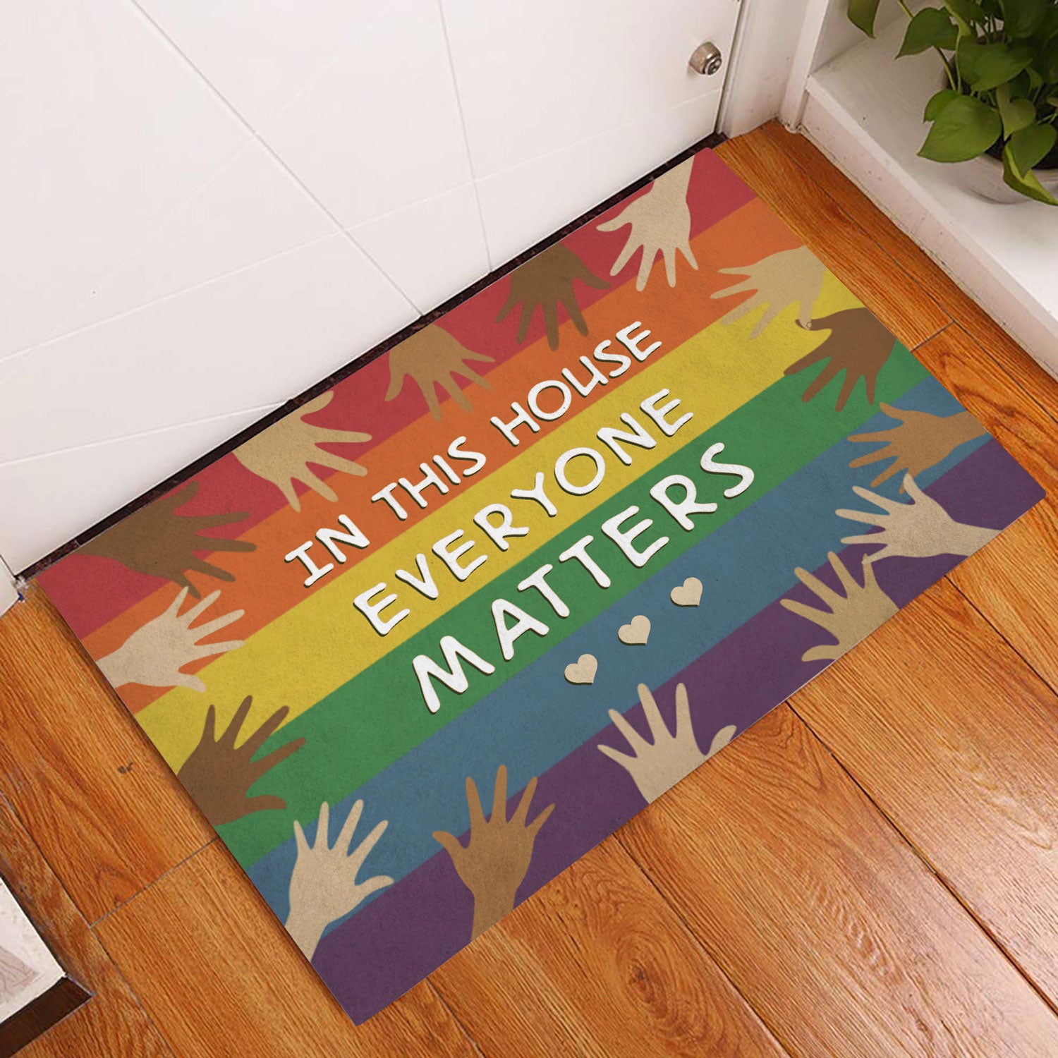 Ohaprints-Doormat-Outdoor-Indoor-In-This-House-Everyone-Matters-Support-Black-Lgbt-Lgbtq-Pride-Rubber-Door-Mat-279-