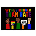 Ohaprints-Doormat-Outdoor-Indoor-Lgbt-Lgbtq-Support-We'Re-Stronger-Than-Hate-For-Pride-Month-Rubber-Door-Mat-297-18'' x 30''