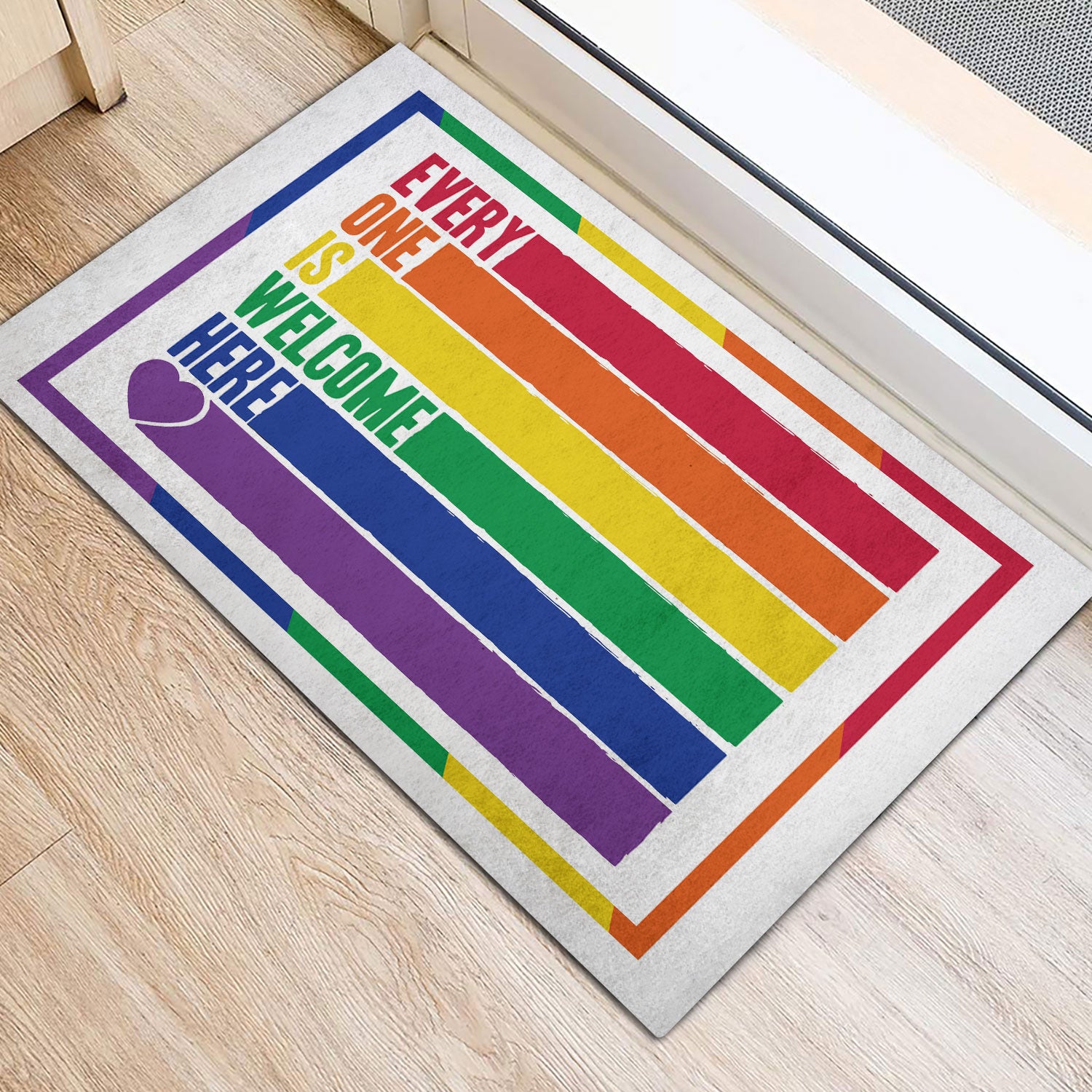 Ohaprints-Doormat-Outdoor-Indoor-Lgbt-Lgbtq-Support-Every-One-Is-Welcome-Here-Love-Pride-Month-Rubber-Door-Mat-347-