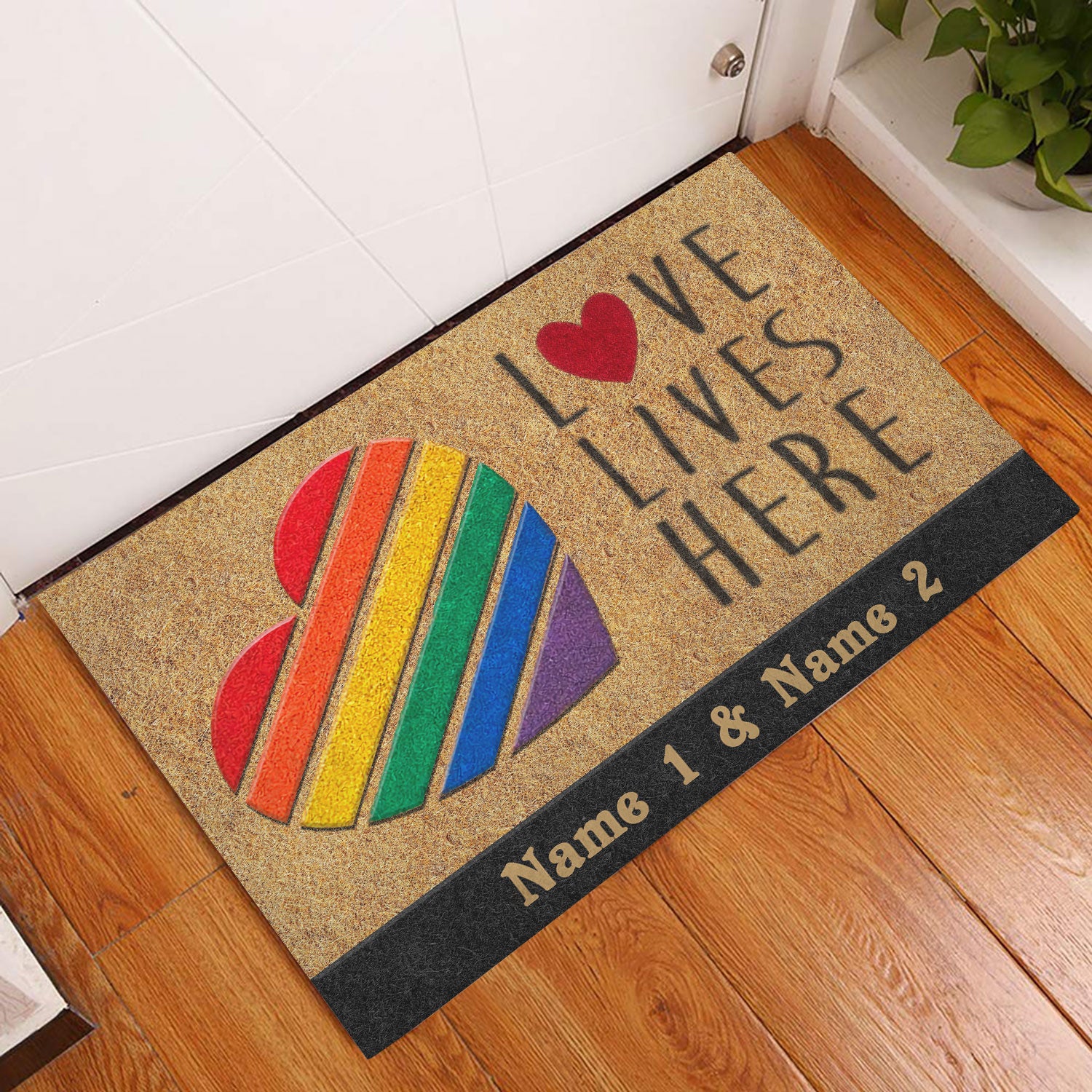 Ohaprints-Doormat-Outdoor-Indoor-Lgbt-Lgbtq-Love-Lives-Here-Pride-Month-Custom-Personalized-Name-Rubber-Door-Mat-385-