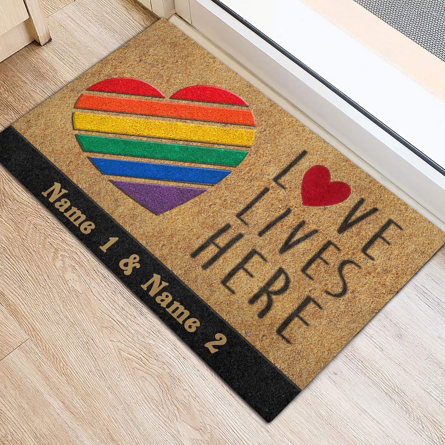 Ohaprints-Doormat-Outdoor-Indoor-Lgbt-Lgbtq-Love-Lives-Here-Pride-Month-Custom-Personalized-Name-Rubber-Door-Mat-385-