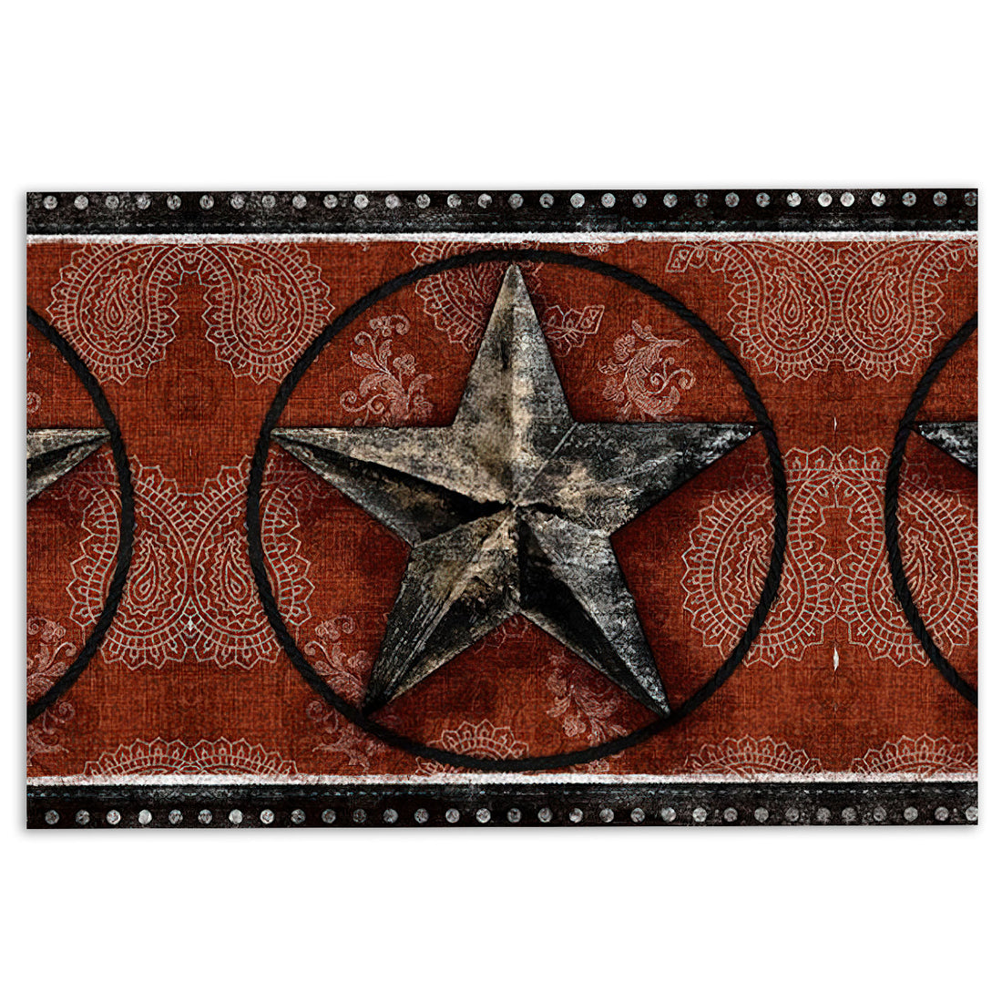 Ohaprints-Doormat-Outdoor-Indoor-Vintage-Texas-Star-Western-Cowboy-Cowgirl-Wooden-Pattern-Rubber-Door-Mat-335-18'' x 30''