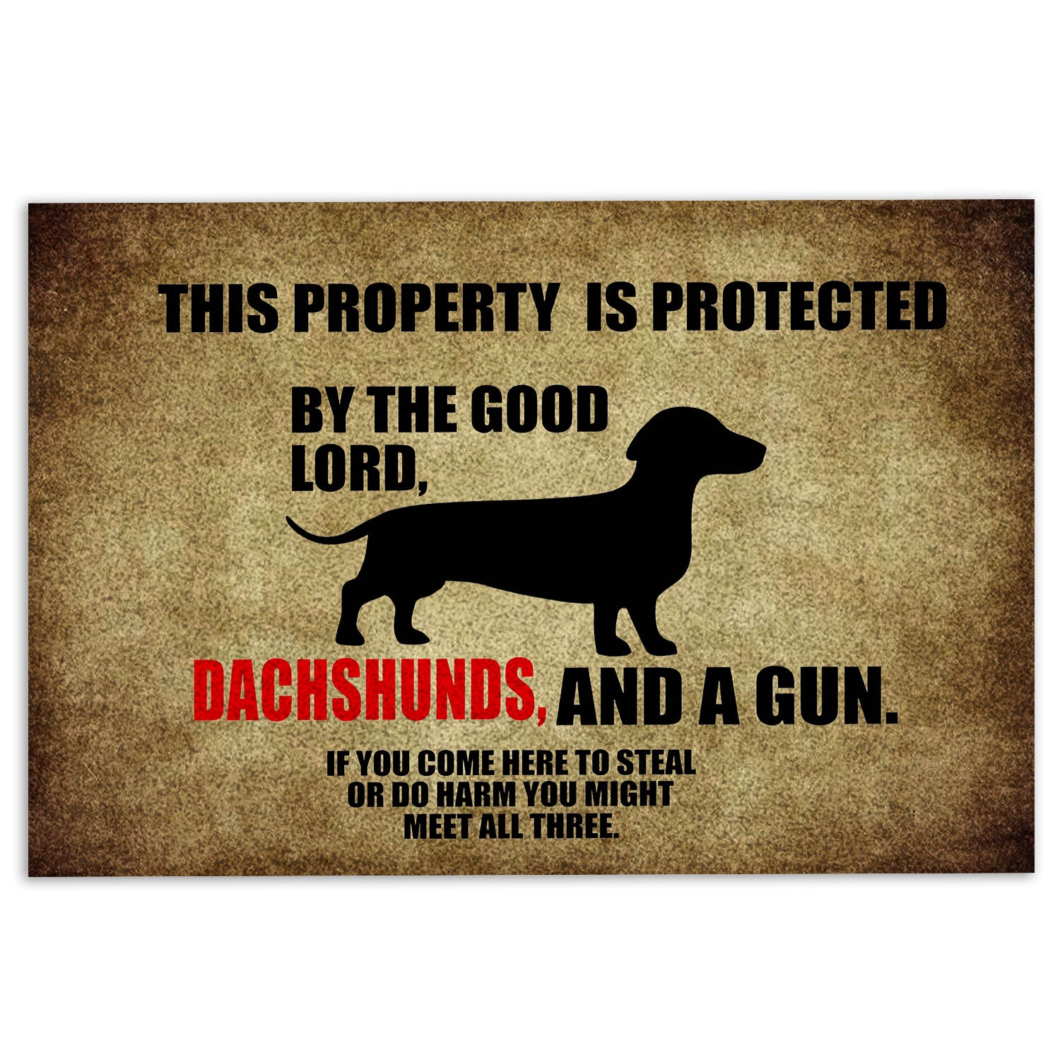 Ohaprints-Doormat-Outdoor-Indoor-This-Property-Is-Protected-By-The-Good-Lord-A-Dachshund-Dog-Rubber-Door-Mat-271-18'' x 30''