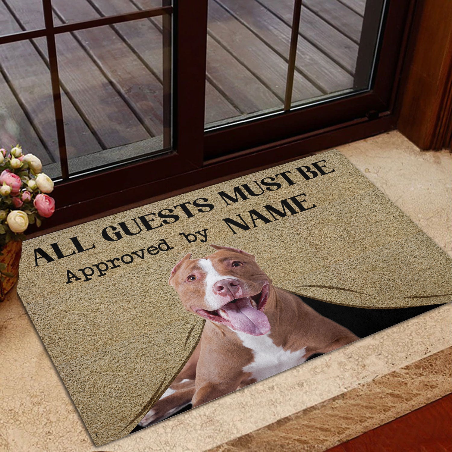 Ohaprints-Doormat-Outdoor-Indoor-All-Guests-Must-Be-Approved-By-Pitbull-Custom-Personalized-Name-Rubber-Door-Mat-342-