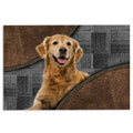 Ohaprints-Doormat-Outdoor-Indoor-Love-Golden-Retriever-Dog-Brown-Pattern-Gift-For-Dog-Lover-Rubber-Door-Mat-378-18'' x 30''