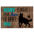 Ohaprints-Doormat-Outdoor-Indoor-Home-Is-Where-Someone-Runs-To-Greet-You-German-Shepherd-Dog-Rubber-Door-Mat-333-18'' x 30''