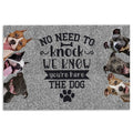 Ohaprints-Doormat-Outdoor-Indoor-Pitbull-Staffordshire-Dog-No-Need-To-Knock-We-Know-You'Re-Here-Rubber-Door-Mat-395-18'' x 30''