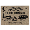 Ohaprints-Doormat-Outdoor-Indoor-Welcome-To-Our-Campsite-Camping-Custom-Personalized-Name-Rubber-Door-Mat-227-18'' x 30''