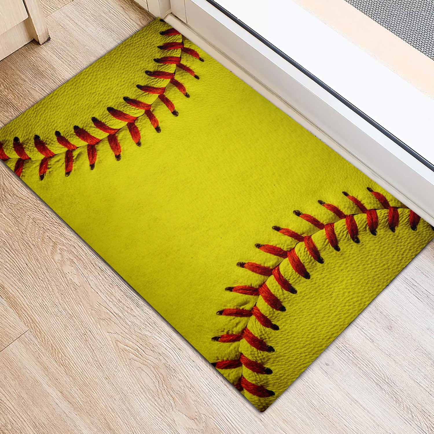 Ohaprints-Doormat-Outdoor-Indoor-Softball-Ball-Pattern-Gift-For-Sports-Family-Sport-Lover-Rubber-Door-Mat-414-