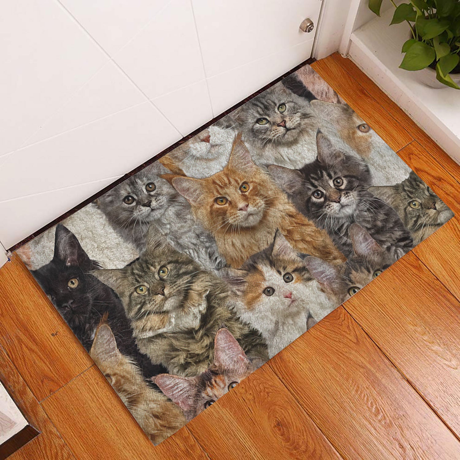 Ohaprints-Doormat-Outdoor-Indoor-Funny-Cute-A-Bunch-Of-Maine-Coon-Cats-Kitten-Hope-You-Like-Cats-Rubber-Door-Mat-419-